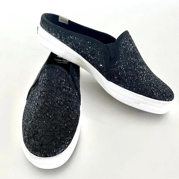 Keds x Kate Spade New York Double Decker Glitter Slip-On Mules Size 5.5 - Picture 2 of 8